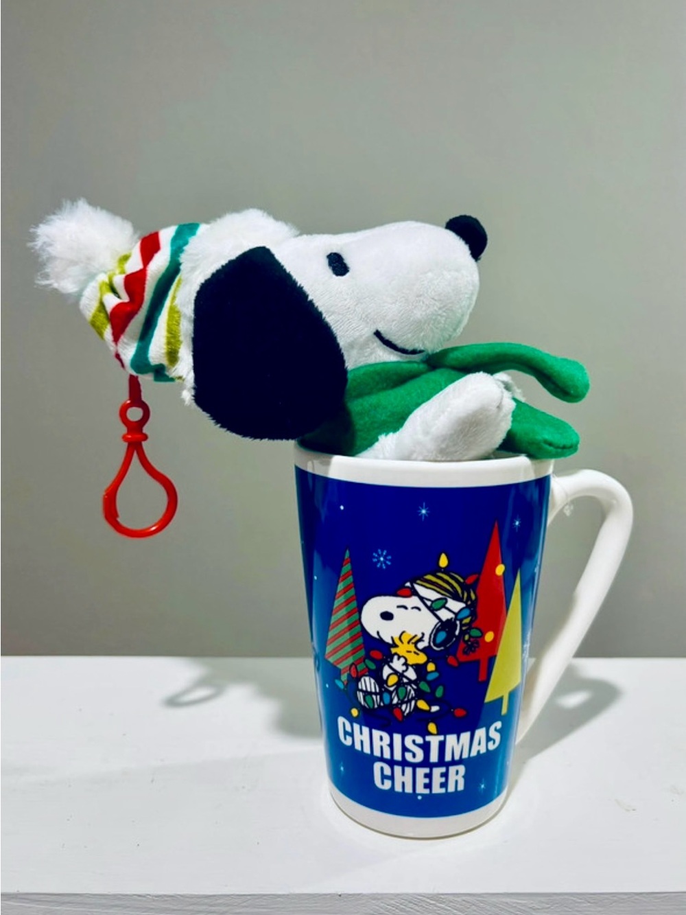 Peanuts Snoopy “Christmas Cheer” 8” Mug And 5.5” Plush Set NEW